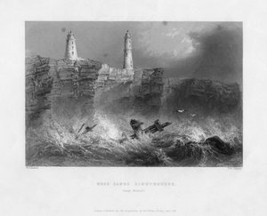 Phares de Ness Sands, près de Bristol, Gloucestershire, 1841 - Francis William Topham