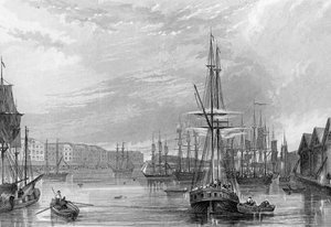 West India Dock, illustration tirée de 