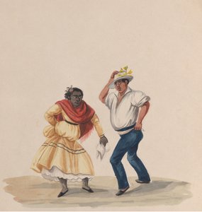 Un homme et une femme dansant, d