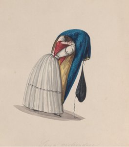 Une femme entrant dans sa saya vue de dos - Francisco