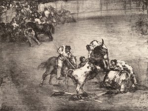 Un picador attrapé par un taureau, des 