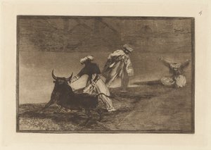 Capeau un autre enfermé, Planche 4 de La tauromaquia - Francisco de Goya