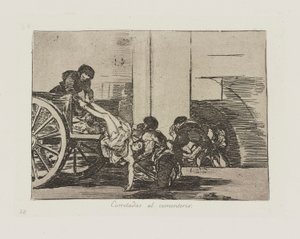 Carretadas al cementerio, pl. 64 de la série Los desastres de la guerra - Francisco de Goya