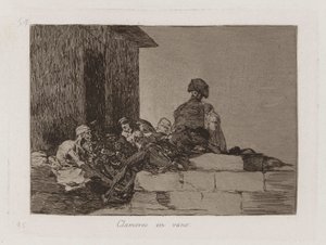 Clamores en vano, pl. 54 de la série Los desastres de la guerra - Francisco de Goya