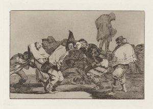 Disparate de carnabal, aussi connu sous le nom de Alegrias antruejo, que ma?ana seras ceniza, de la série Los disparates (Los proverbios) - Francisco de Goya