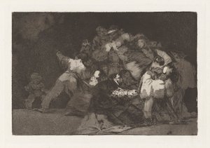 Disparate general, aussi connu sous le nom de Unas de gato y habito de beato, de la série Los disparates - Francisco de Goya
