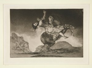 El caballo raptor, pl. 10 de la série Los proverbios - Francisco de Goya