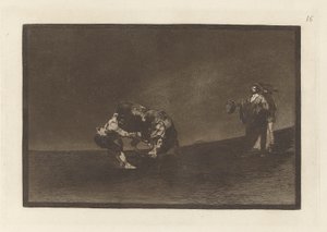 El mismo vuelca un toro en la plaza de Madrid, Planche 16 de La tauromaquia - Francisco de Goya