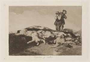 Enterrar y callar (Les Enterrer et Se Taire), Planche 18 de Los desastres de la guerra (Les Désastres de la Guerre) - Francisco de Goya