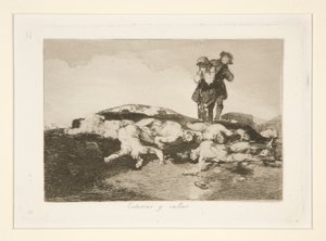 Enterrar y callar, pl. 18 des Désastres de la guerre - Francisco de Goya