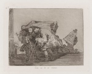 Esta no lo es menos, Planche 67 de Los desastres de la guerra - Francisco de Goya