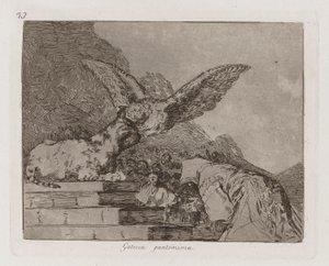 Gatesca pantomima (Pantomime féline), Planche 73 de Los desastres de la guerra (Les désastres de la guerre) - Francisco de Goya