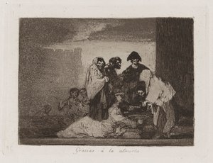 Gracias à la almorta (Merci au millet), Planche 51 de Los desastres de la guerra (Les désastres de la guerre) - Francisco de Goya