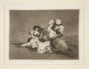 Les femmes donnent du courage, pl. 4 de Los desastres de la guerra - Francisco de Goya