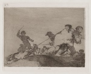 Il le méritait (Planche 29 de Les désastres de la guerre)