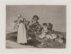 Lo peor es pedir (Le Pire est de Mendier), Planche 55 de Los desastres de la guerra (Les Désastres de la Guerre) - Francisco de Goya