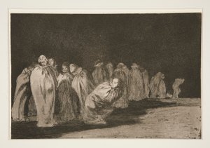 Les encasados, pl. 8 de la série Los proverbios - Francisco de Goya