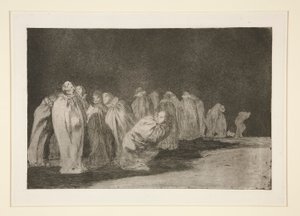 Les ensachés, pl. 8 de la série Los proverbios - Francisco de Goya