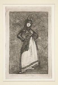 Maja (avec un fond sombre) - Francisco de Goya