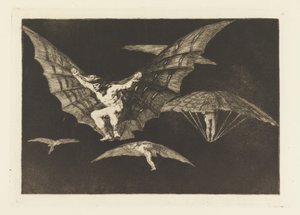 Manière de voler, planche 13 dans Proverbes - Francisco de Goya