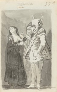 Mascaras crueles (Masques cruels) [recto] - Francisco de Goya