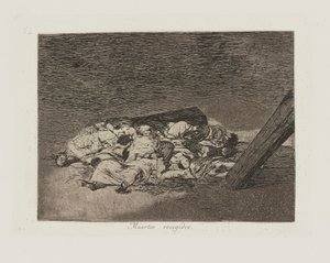 Muertos recogidos. (Récolte des morts), pl. 63 de la série Los desastres de la guerra (Les désastres de la guerre) - Francisco de Goya