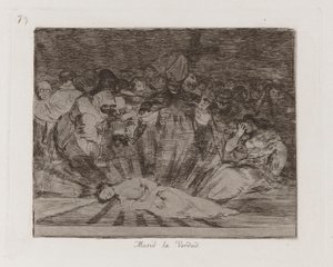 La vérité est morte, Planche 79 de Les désastres de la guerre - Francisco de Goya
