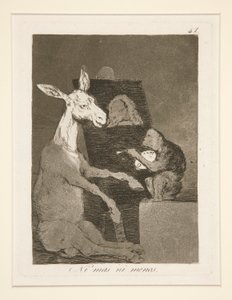 Ni mas ni menos, pl. 41 de la série Los caprichos - Francisco de Goya