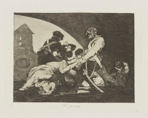 Ni por esas, pl. 11 de la série Los desastres de la guerra (Les Désastres de la guerre) - Francisco de Goya
