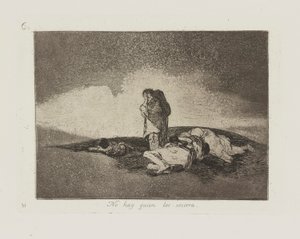 No hay quien los socorra., pl. 60 de la série Los desastres de la guerra - Francisco de Goya