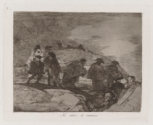 Ils ne connaissent pas le chemin, Planche 70 de Los desastres de la guerra