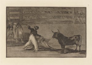 Origine des harpons ou banderilles, Planche 7 de La tauromachie - Francisco de Goya
