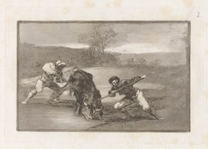 Une autre façon de chasser à pied, Planche 2 de La tauromachie