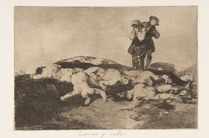 Planche 18 des Désastres de la guerre: Enterrement - Francisco de Goya
