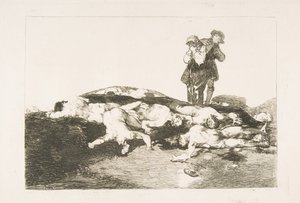 Planche 18 des Désastres de la guerre Los Desastres de la Guerra : Enterrez-les et restez silencieux..., 1810 - Francisco de Goya