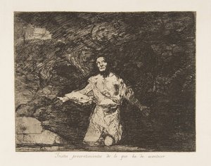 Planche 1 des Désastres de la guerre Los Desastres de la Guerra : Triste..., vers 1815 publié 1863 - Francisco de Goya