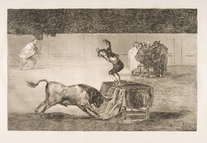 Plate 19 de la Tauromaquia: Une autre folie de lui dans le même anneau, 1816 - Francisco de Goya