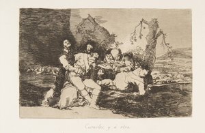 Planche 20 des Désastres de la guerre : Prends ça..., 1810 publié 1863 - Francisco de Goya