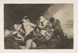 Planche 26 des Désastres de la guerre : Un..., 1810-20, publié en 1863