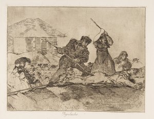 Planche 28 des Désastres de la guerre Los Desastres de la Guerra : Rabbl..., 1810 publié en 1863 - Francisco de Goya