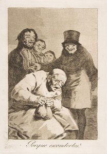 Planche 30 de Los Caprichos : Pourquoi les cacher, 1799 - Francisco de Goya