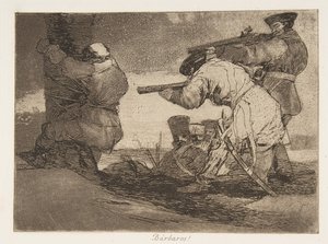 Planche 38 de Les Désastres de la guerre : Barba - Francisco de Goya