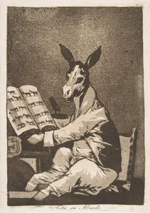 Planche 39 des Caprices : Et ainsi était son grand-père. Asta su Abuelo., 1799 - Francisco de Goya