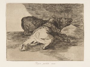Planche 40 des Désastres de la guerre: Il ge... - Francisco de Goya