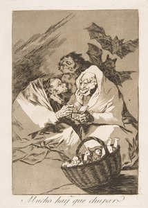 Planche 45 de Los Caprichos : Il y a beaucoup à sucer - Francisco de Goya