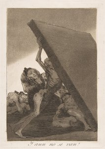 Planche 59 de Los Caprichos: Et ils ne partent toujours pas! Y aun no se van!, 1799 - Francisco de Goya