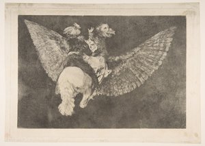 Planche 5 des Disparates : Folie volante - Francisco de Goya