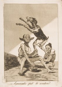 Planche 67 de Los Caprichos : Attends que tu sois oint