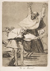 Planche 80 de Los Caprichos : Il est temps, 1799