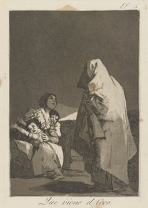 Que viene el loco. (Voici le croque-mitaine), pl. 3 de la série Los caprichos - Francisco de Goya